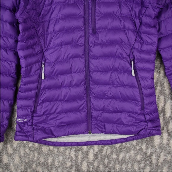 RAB NIKWAX Microlight Down Puffer Alpine Hooded Jacket Coat Size M Purple - Picture 6 of 14